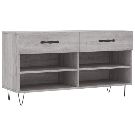 Shoe Bench Grey Sonoma 102x35x55 cm Engineered Wood
