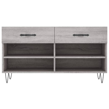 Shoe Bench Grey Sonoma 102x35x55 cm Engineered Wood