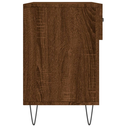Shoe Bench Brown Oak 102x35x55 cm Engineered Wood