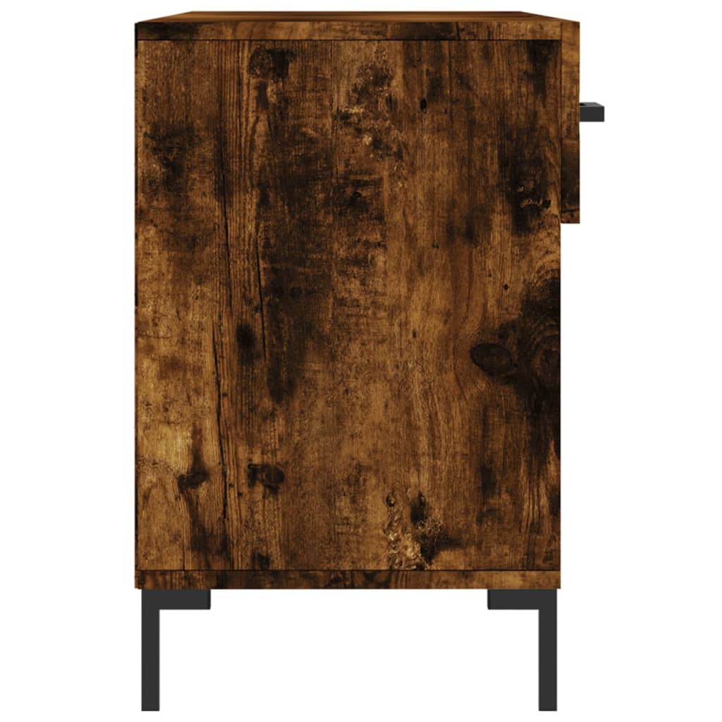 Shoe Bench Smoked Oak 102x35x55 cm Engineered Wood