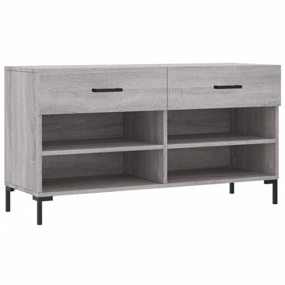 Shoe Bench Grey Sonoma 102x35x55 cm Engineered Wood