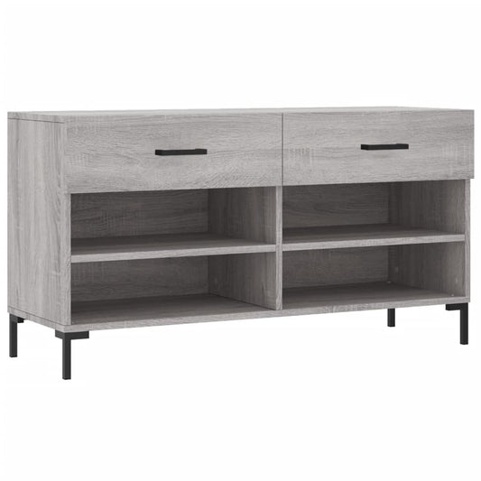 Shoe Bench Grey Sonoma 102x35x55 cm Engineered Wood