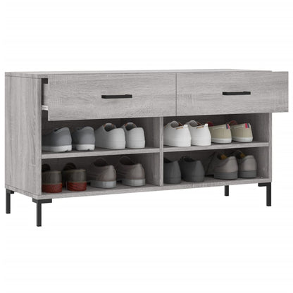 Shoe Bench Grey Sonoma 102x35x55 cm Engineered Wood