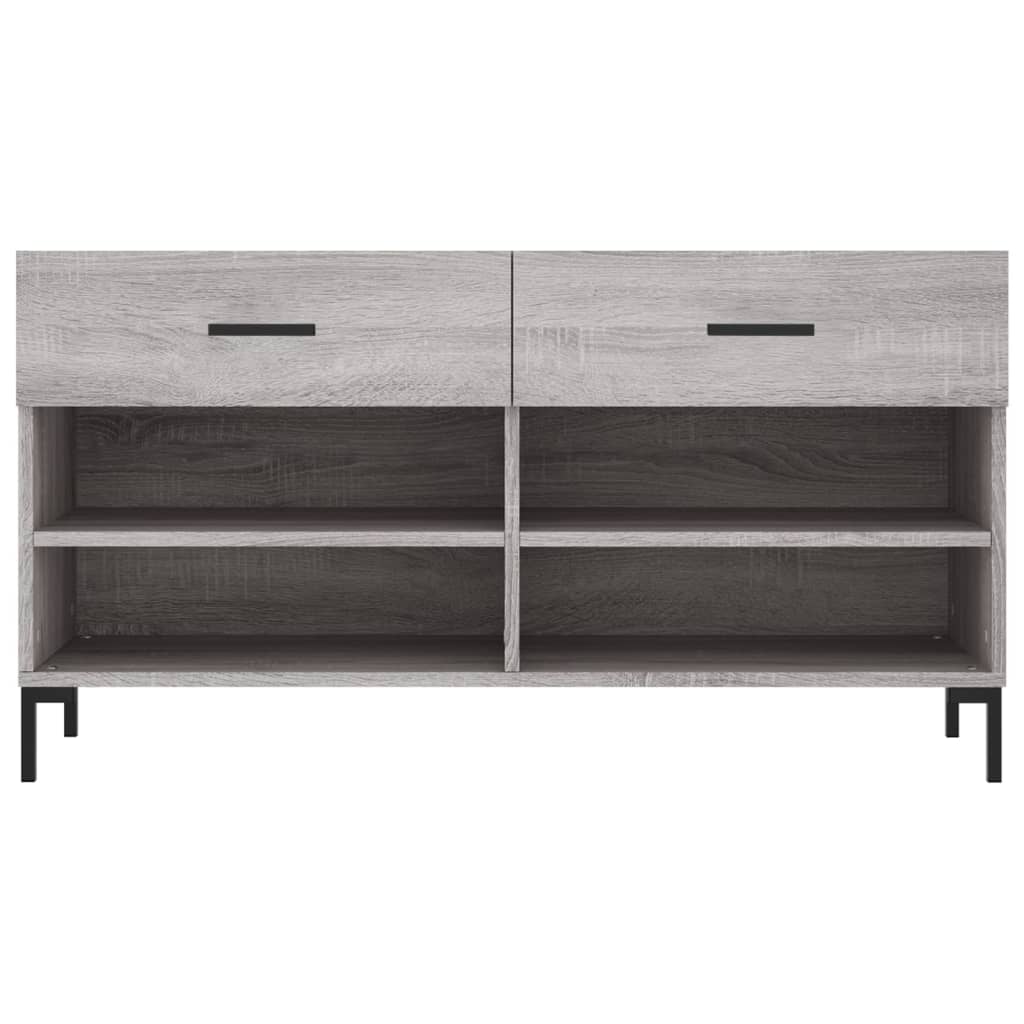 Shoe Bench Grey Sonoma 102x35x55 cm Engineered Wood