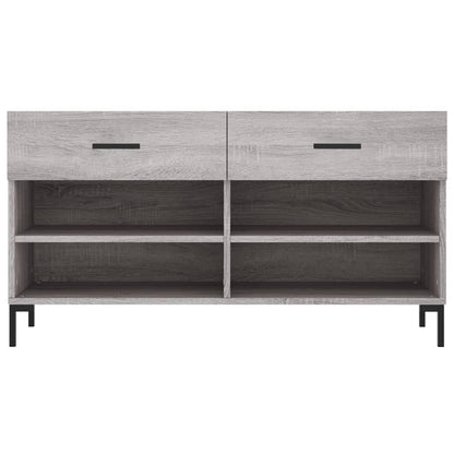Shoe Bench Grey Sonoma 102x35x55 cm Engineered Wood