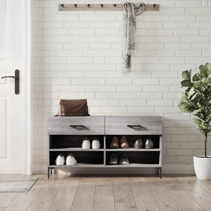 Shoe Bench Grey Sonoma 102x35x55 cm Engineered Wood