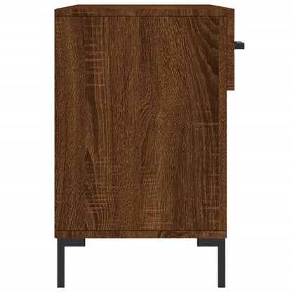 Shoe Bench Brown Oak 102x35x55 cm Engineered Wood