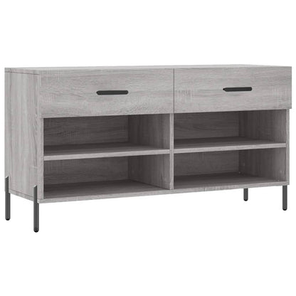 Shoe Bench Grey Sonoma 102x35x55 cm Engineered Wood