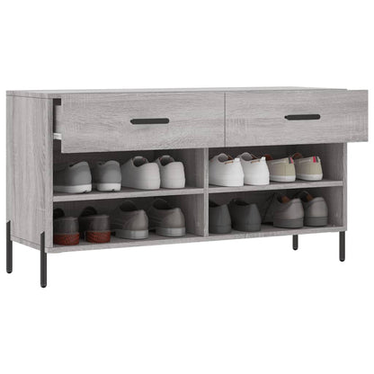 Shoe Bench Grey Sonoma 102x35x55 cm Engineered Wood