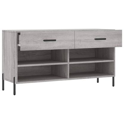 Shoe Bench Grey Sonoma 102x35x55 cm Engineered Wood