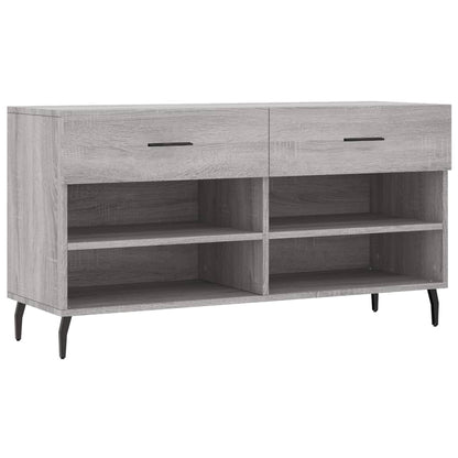 Shoe Bench Grey Sonoma 102x35x55 cm Engineered Wood