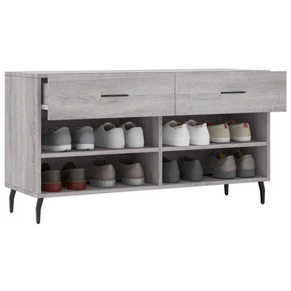 Shoe Bench Grey Sonoma 102x35x55 cm Engineered Wood