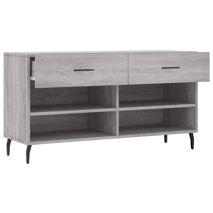 Shoe Bench Grey Sonoma 102x35x55 cm Engineered Wood