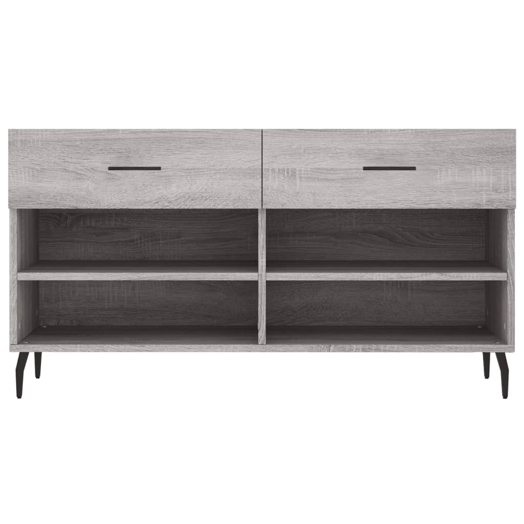 Shoe Bench Grey Sonoma 102x35x55 cm Engineered Wood