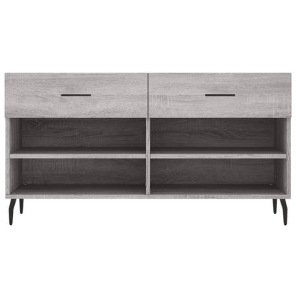 Shoe Bench Grey Sonoma 102x35x55 cm Engineered Wood