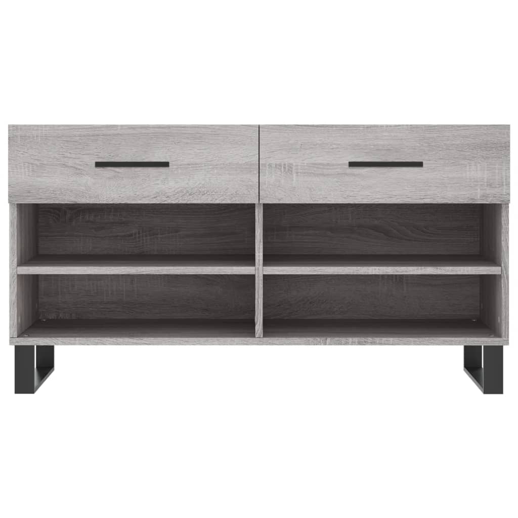 Shoe Bench Grey Sonoma 102x35x55 cm Engineered Wood