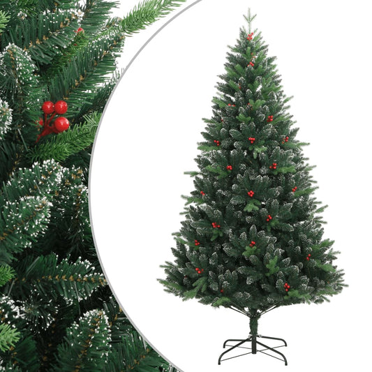 Artificial Hinged Christmas Tree Green PVC Large Foldable