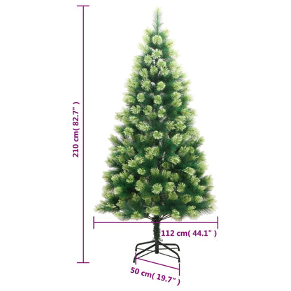 Artificial Hinged Christmas Tree with Stand 210 cm