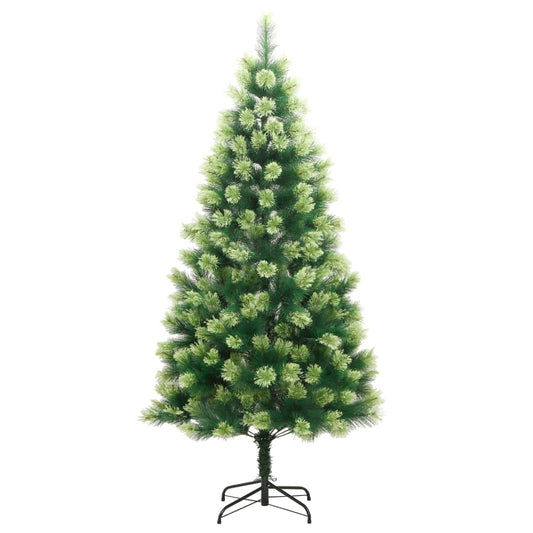 Artificial Hinged Christmas Tree Green PVC, Metal 94.5 in tall
