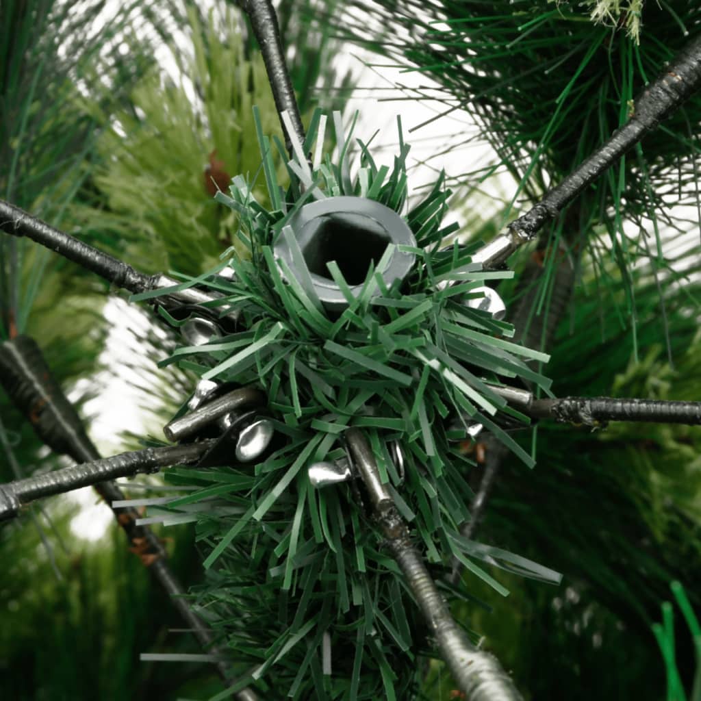Artificial Hinged Christmas Tree Green PVC, Metal 94.5 in tall