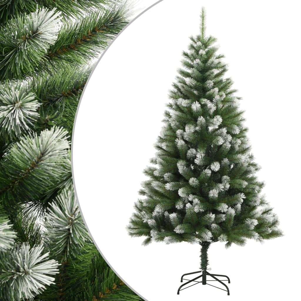 Artificial Hinged Christmas Tree with Flocked Snow 240 cm