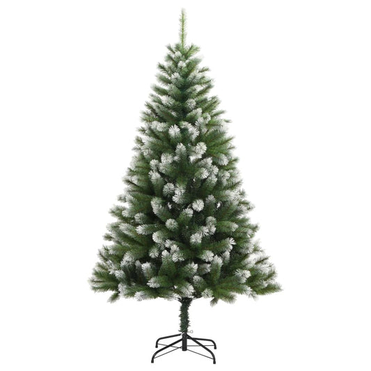 Artificial Hinged Christmas Tree Green and white PVC, metal Large