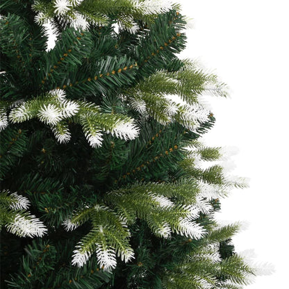 59 in Artificial Hinged Christmas Tree Green and white PVC, PE, metal