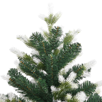 59 in Artificial Hinged Christmas Tree Green and white PVC, PE, metal