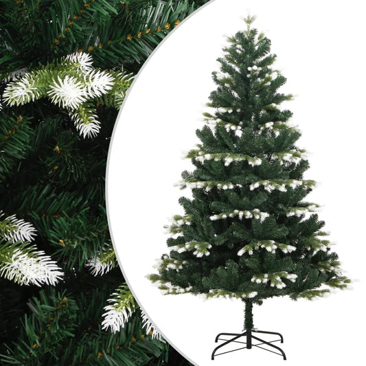 Artificial Hinged Christmas Tree Green and white PVC, PE, Metal