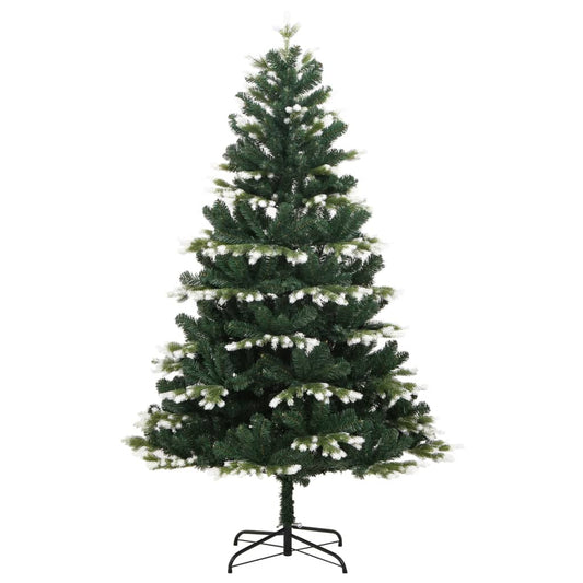 Artificial Hinged Christmas Tree Green and white PVC, PE, Metal