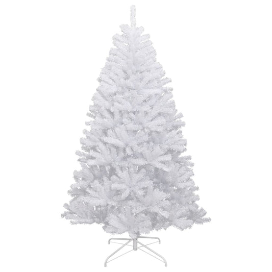 Artificial Hinged Christmas Tree White PVC 70.9 in