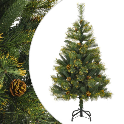 Artificial Hinged Christmas Tree Green PVC, PE, Metal 4.9 feet