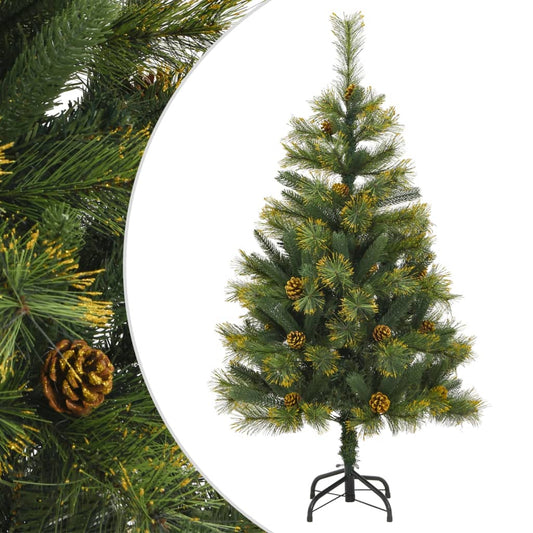 Artificial Hinged Christmas Tree Green PVC, PE, Metal 4.9 feet
