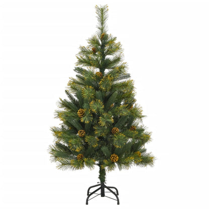 Artificial Hinged Christmas Tree Green PVC, PE, Metal 4.9 feet