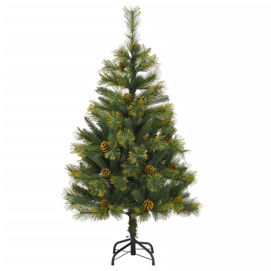 Artificial Hinged Christmas Tree Green PVC, PE, Metal 4.9 feet