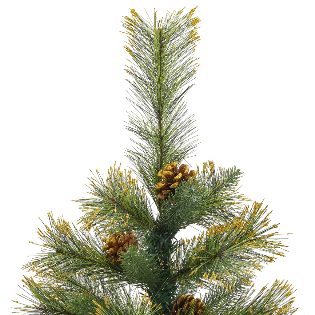 Artificial Hinged Christmas Tree Green PVC, PE, Metal 4.9 feet