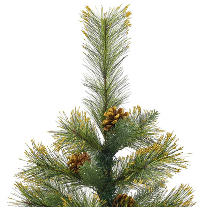 Artificial Hinged Christmas Tree Green PVC, PE, Metal 4.9 feet