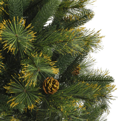 Artificial Hinged Christmas Tree Green PVC, PE, Metal 4.9 feet