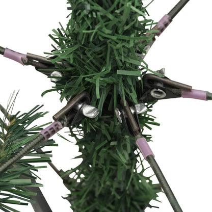 Artificial Hinged Christmas Tree Green PVC, PE, Metal 4.9 feet