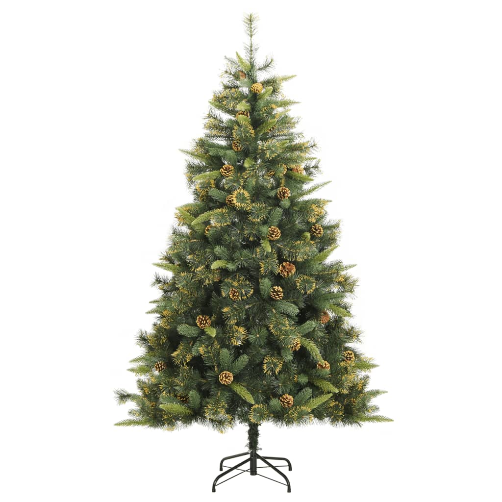 Artificial Hinged Christmas Tree Green PVC 94.5 in