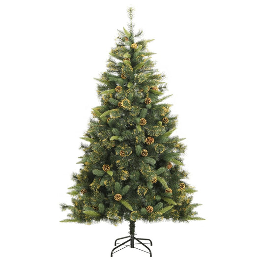 Artificial Hinged Christmas Tree Green PVC 94.5 in
