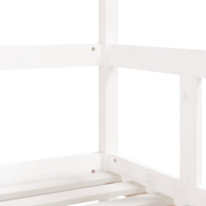 Kids Bed Frame White 70x140 cm Solid Wood Pine