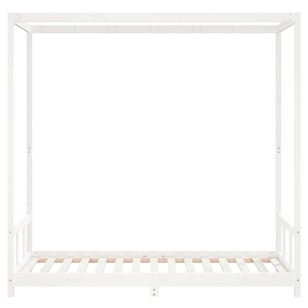 Kids Bed Frame White 90x190 cm Solid Wood Pine