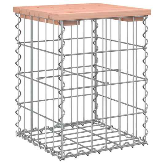 Garden Bench Gabion Design 33x31x42 cm Solid Wood Douglas