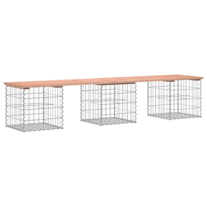 Garden Bench Gabion Design 203x44x42 cm Solid Wood Douglas