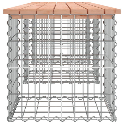 Garden Bench Gabion Design 203x44x42 cm Solid Wood Douglas
