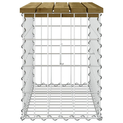 Garden Bench Gabion Design 63x31.5x42 cm Impregnated Wood Pine