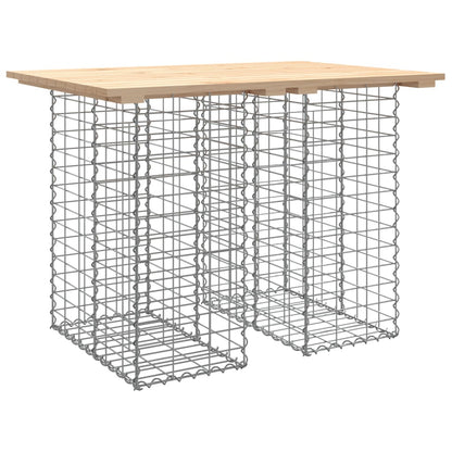 Garden Table Gabion Design 100x70x72 cm Solid Wood Pine
