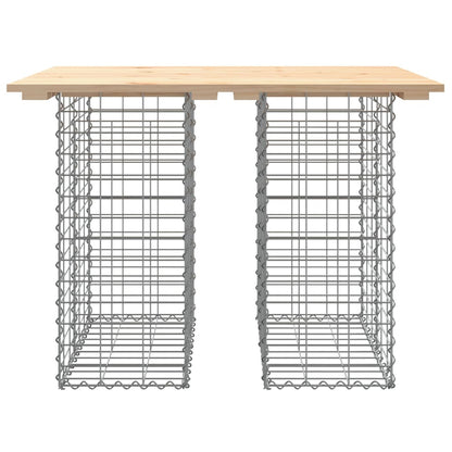 Garden Table Gabion Design 100x70x72 cm Solid Wood Pine