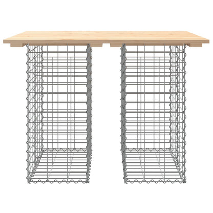 Garden Table Gabion Design 100x70x72 cm Solid Wood Pine